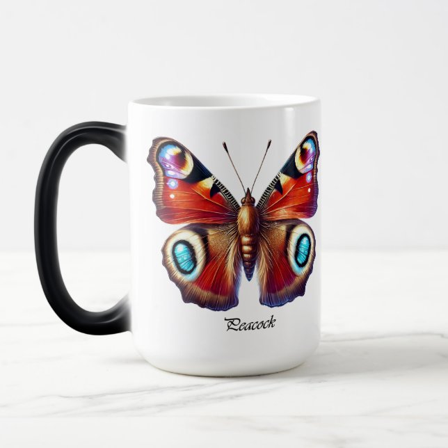 Mug Magic Écharpe élégante papillon paon  (Gauche)