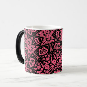Mug Magic Écharpe patchwork ornement rose et noir