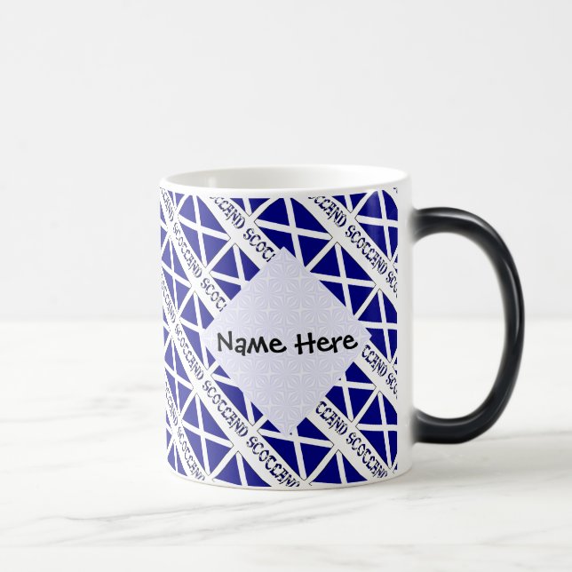 Mug Magic Écosse Drapeau Écossais Carrelé Personnalisation N (Droite)