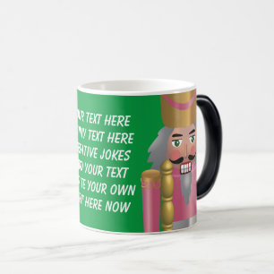 Mug Magic Écrivez votre texte Moderne brillant noir vert