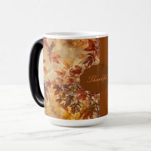 Mug Magic Élégant,Action de grâce, Feuilles d'automne,Rustiq