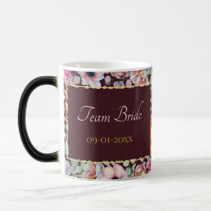 Mug Magic Élégant cadre géométrique floral rose rose d'anémo