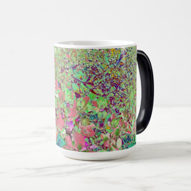 Mug Magic Élégant Corail et Chartreuse Limelight Hydrangea (Devant droit)