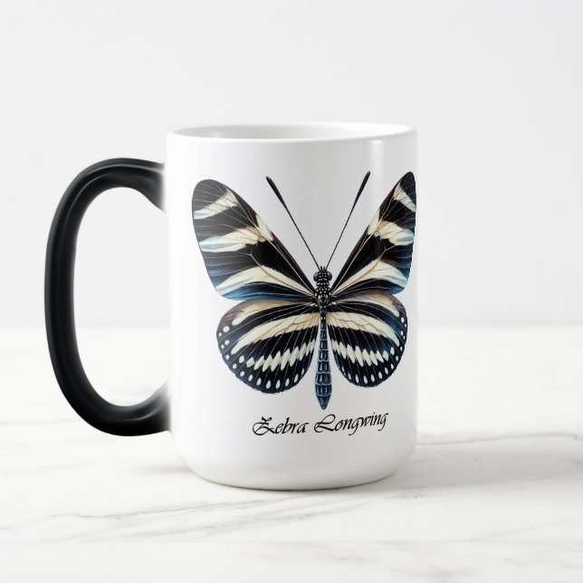 Mug Magic Élégant Papillon à Longues Ailes de Zèbre Wrap  (Gauche)