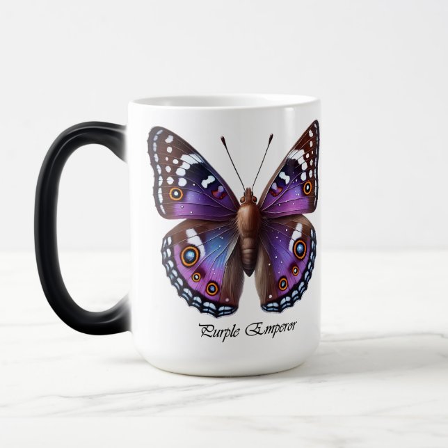 Mug Magic Élégant Papillon Empereur Violet Wrap  (Gauche)
