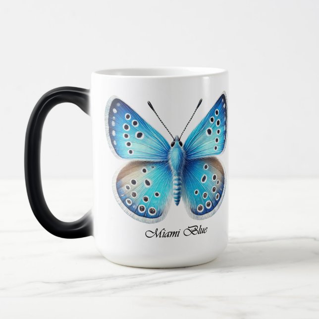 Mug Magic Élégant Papillon Miami Bleu Wrap  (Gauche)