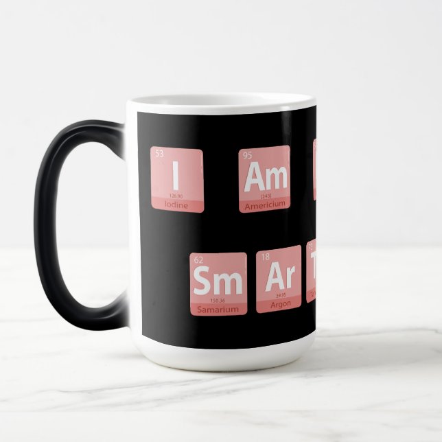 Mug Magic Éléments de chimie amusants Design Smart Cute Poli (Gauche)