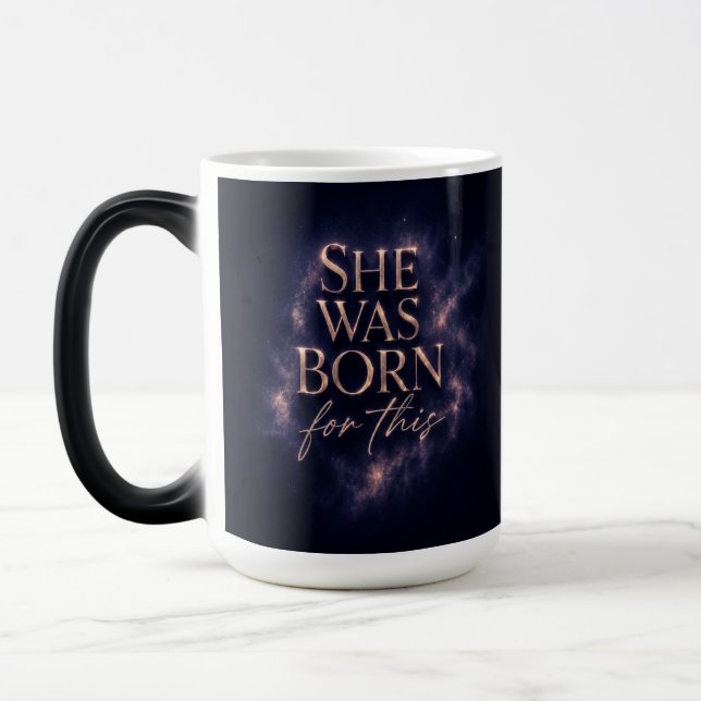 Mug Magic Elle Est Née Pour Cela - Citation Dark Aesthetic (Gauche)