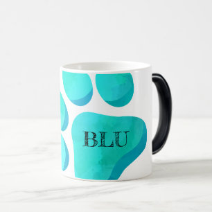 Mug Magic Empreinte de patte Aqua PET NAME Modern Fun