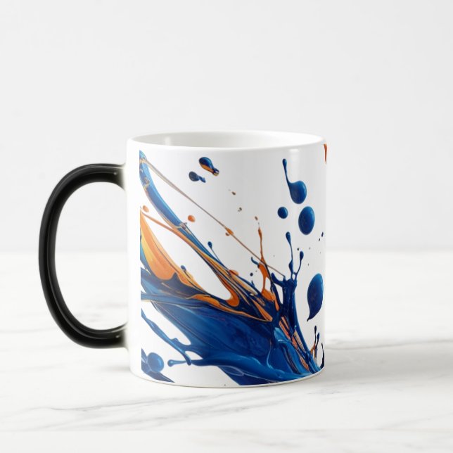 Mug Magic Énergie audacieuse - Bleu dynamique et Abstraite o (Gauche)