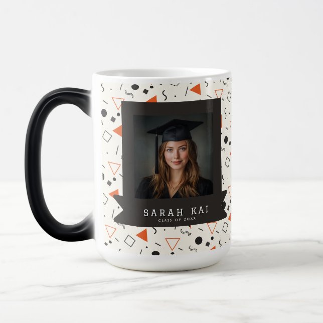Mug Magic Enseignant certifié de beau motif de Memphis (Gauche)