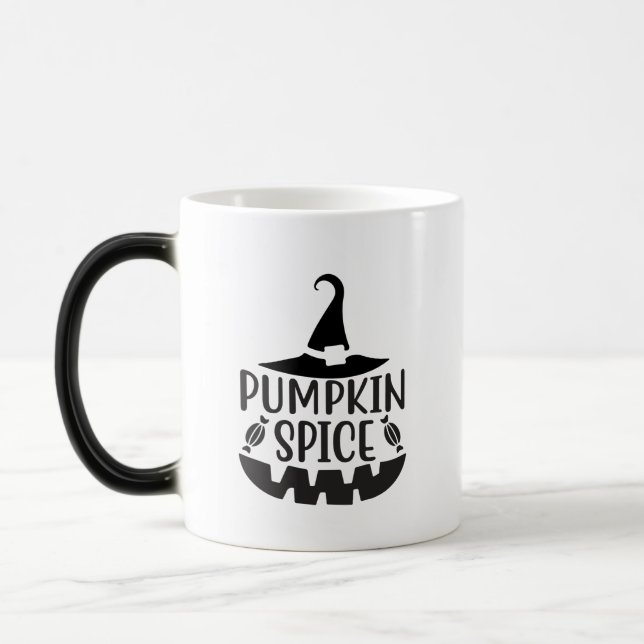 Mug Magic Épice citrouille avec une sorcière Jack-O-Lantern (Gauche)