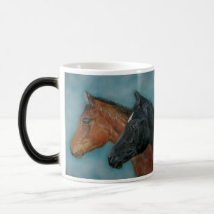 Mug Magic équine peinte de poulain noir brun