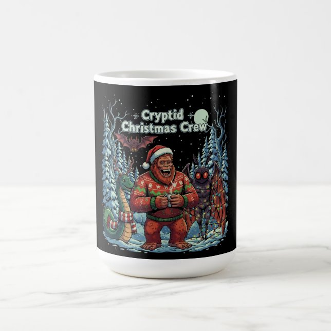 Mug Magic Équipe de Noël drôle de cryptide | Bigfoot, Mothma (Centre)