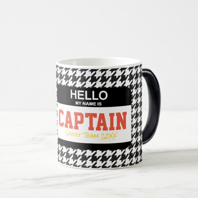 Mug Magic Équipe Sportive Bonjour Mon Nom Est Capitaine Houn (Devant droit)