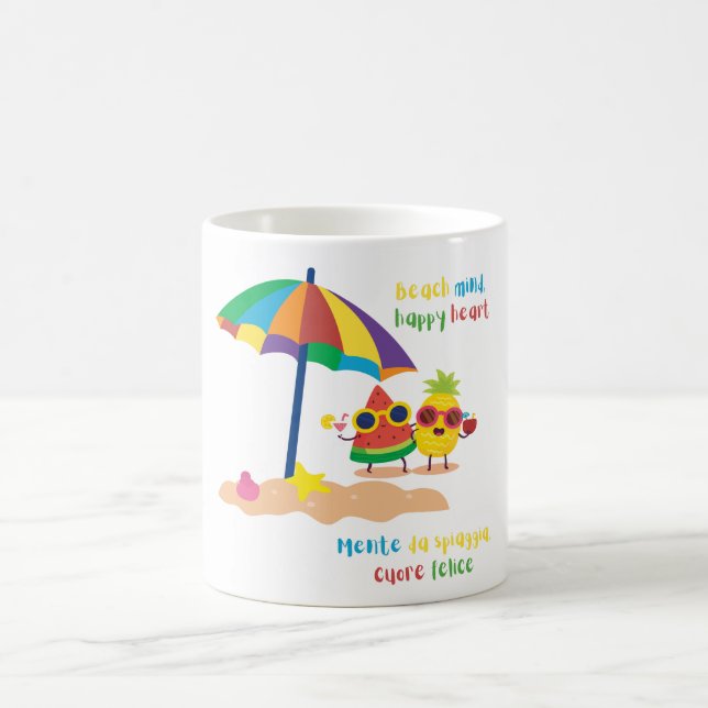 Mug Magic Été esprit de plage, cœur heureux (Centre)