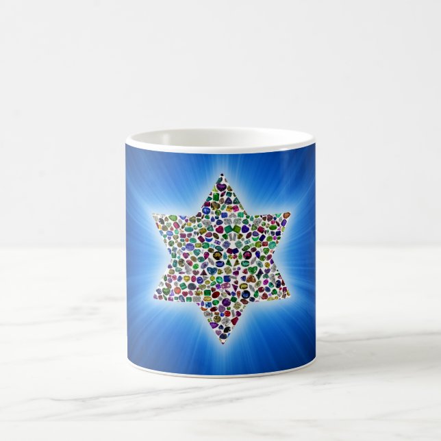 Mug Magic Étoile de David avec pierres précieuses (Centre)