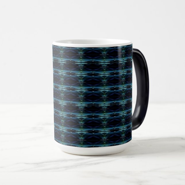Mug Magic Etoiles arc-en-ciel bleu vert, Motif Artdeco (Devant droit)