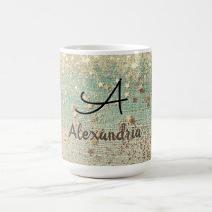 Mug Magic Étoiles de Parties scintillant Monogram Gold sur S