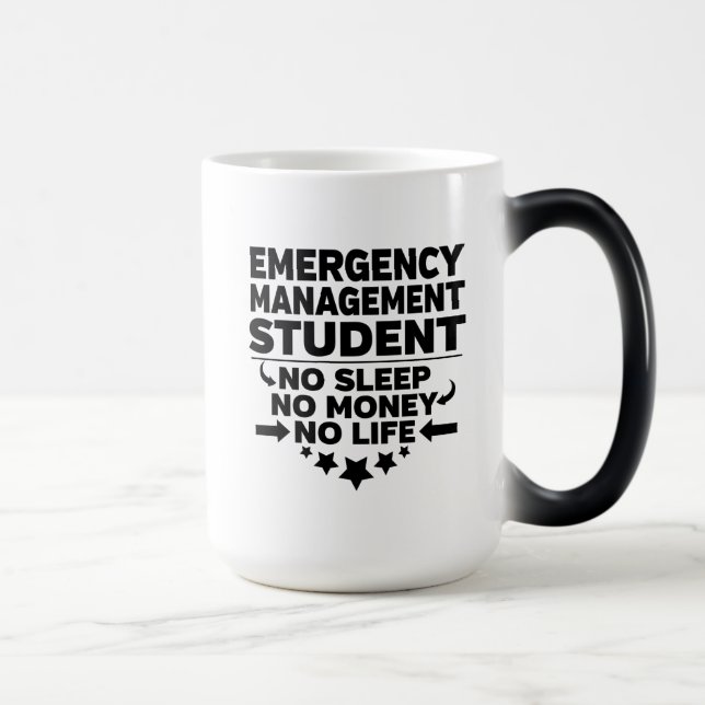 Mug Magic Étudiant en gestion d'urgence Pas de sommeil (Droite)