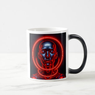 Mug Magic Éveil rouge bouddha futuriste