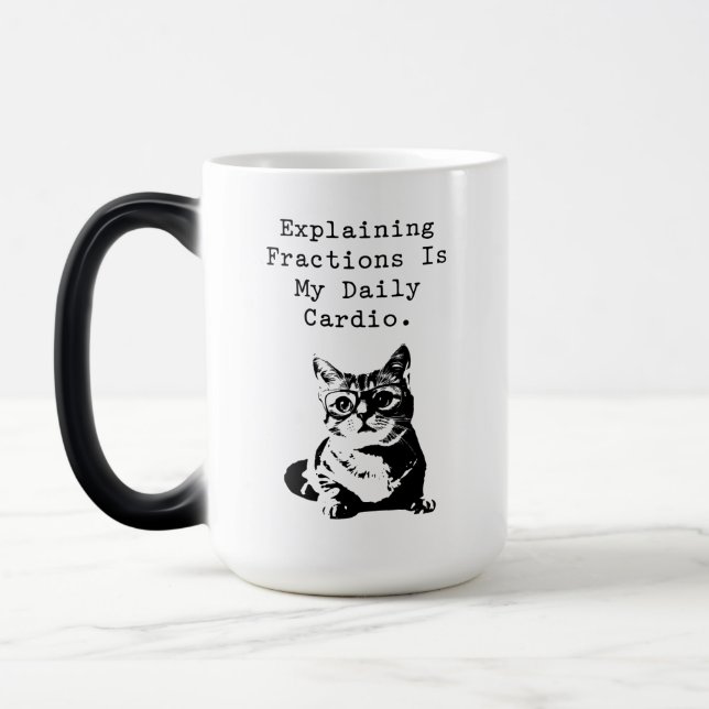 Mug Magic Expliquer les fractions Cardio quotidien Math Fun (Gauche)