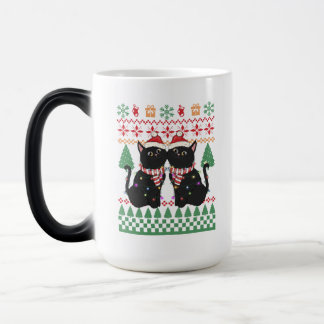 Mug Magic Fantaisie Chat Feux de Noël Chats Amoureux Vilain