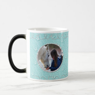 Mug Magic Faux Bleu Fille Sparkly Deux Accent Coeur Photo