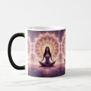 Mug Magic Femme de méditation mandala lumineuse