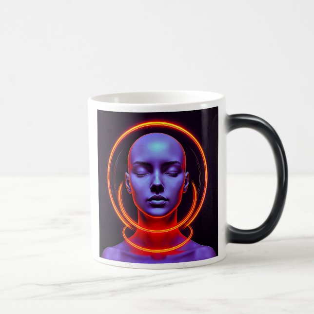 Mug Magic Femme futuriste anneau lumineux 1 (Droite)