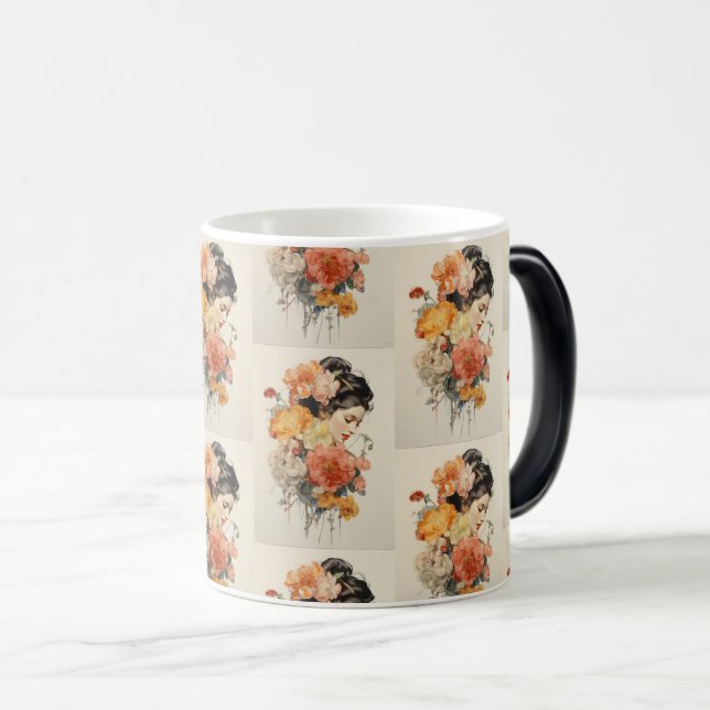 Mug Magic Femme vintage - Élégance intemporelle (Devant droit)