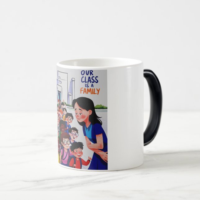 Mug Magic Femmes Notre classe est une famille (Devant droit)