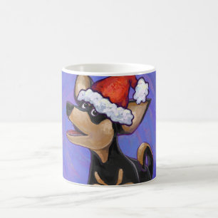 Mug Magic Festive de nuit étoilée Chihuhua à Santa Hat