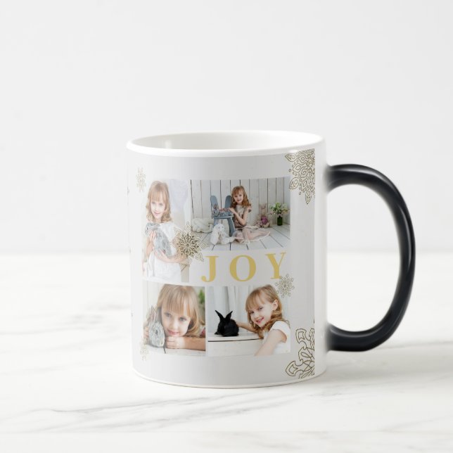 Mug Magic Festive Sparkling Gold Joie Noël Photo Holiday (Droite)