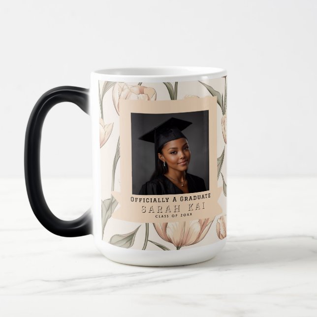 Mug Magic Fête de remise de diplômes avec jolie fleur de tul (Gauche)