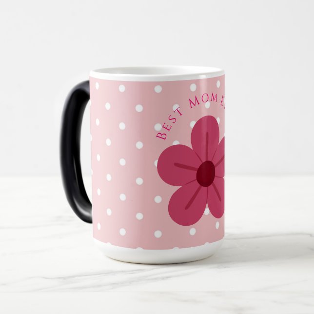 Mug Magic Fête des Mères, Meilleure Maman, Élégant,Simple,Te (Devant gauche)