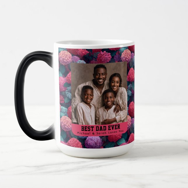 Mug Magic Fête des Pères Fleur d'Hydrangea Victorienne Thé d (Gauche)