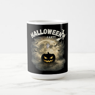 Mug Magic Fête d'Halloween Lune Citrouille Fantôme Vintage H