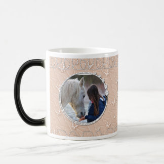 Mug Magic Fille Peach Faux Sparkly Deux Accent Coeur Photo