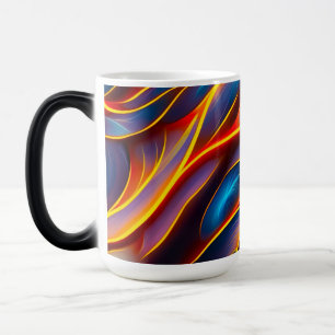 Mug Magic Flammes rouges bleues Abstraites