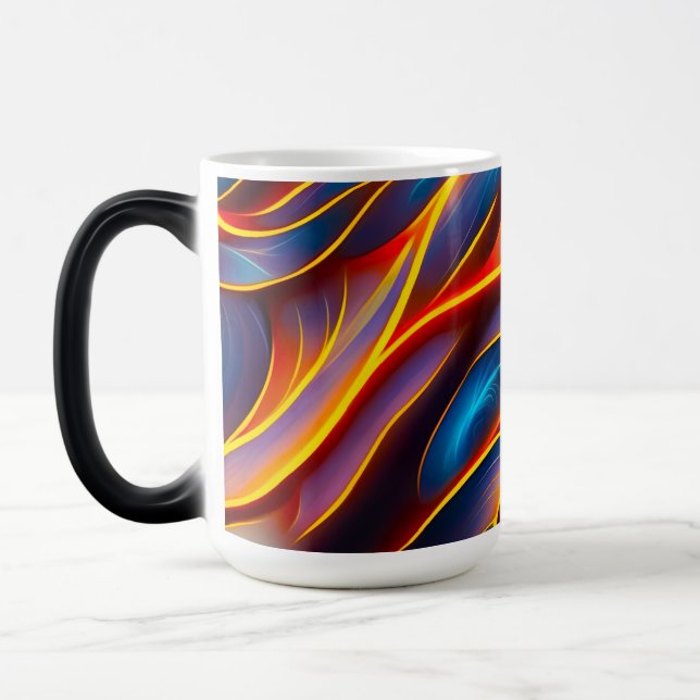 Mug Magic Flammes rouges bleues Abstraites (Gauche)