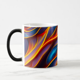 Mug Magic Flammes rouges bleues Abstraites