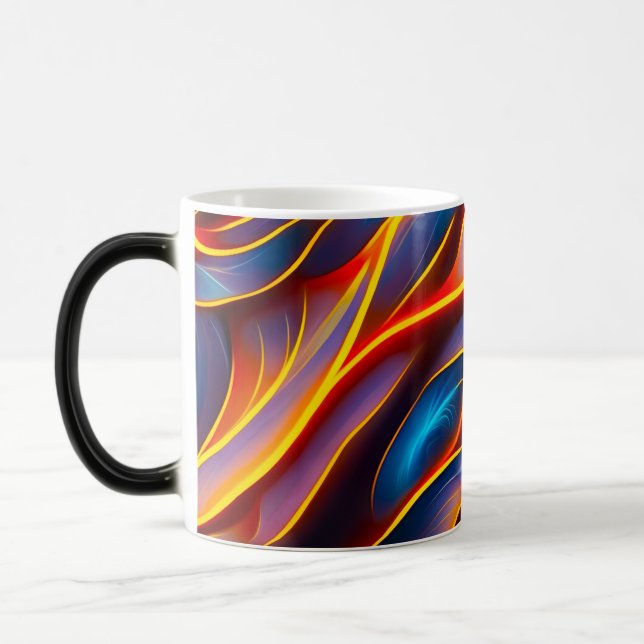 Mug Magic Flammes rouges bleues Abstraites (Gauche)