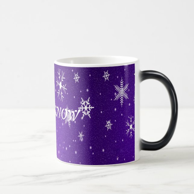 Mug Magic Flèches de neige blanches Bleu pourpre Arrière-pla (Droite)