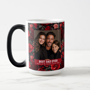 Mug Magic Fleur de rose moderne Nouvel anniversaire de papa