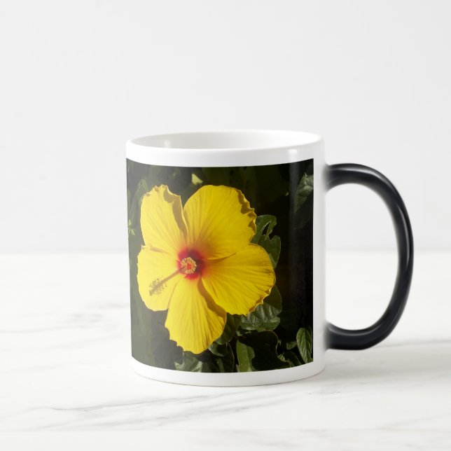 Mug Magic Fleur d'Hibiscus jaune (Droite)