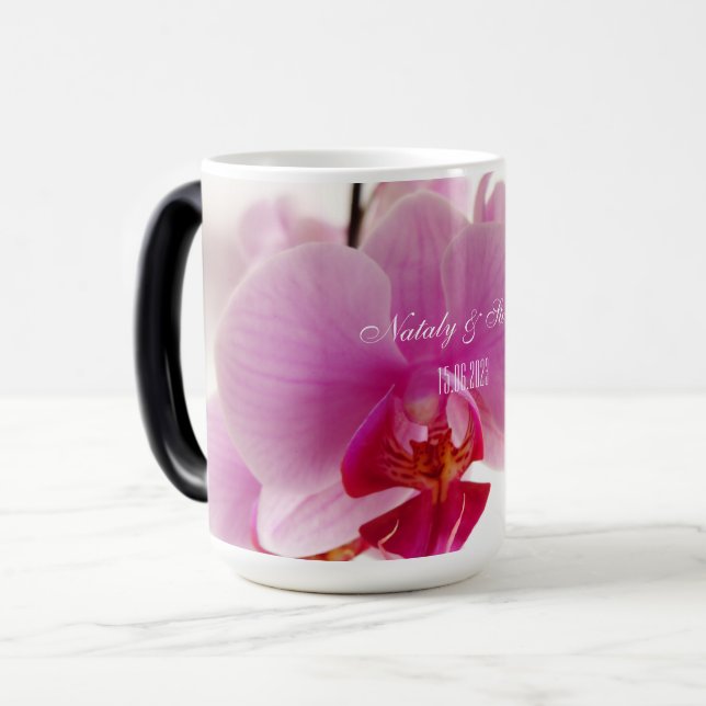 Mug Magic Fleur d'orchidée (Devant gauche)