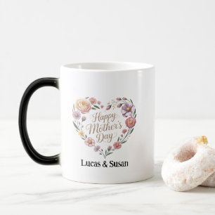 Mug Magic Fleur Florale blanche Bonne fête des mères Café ca