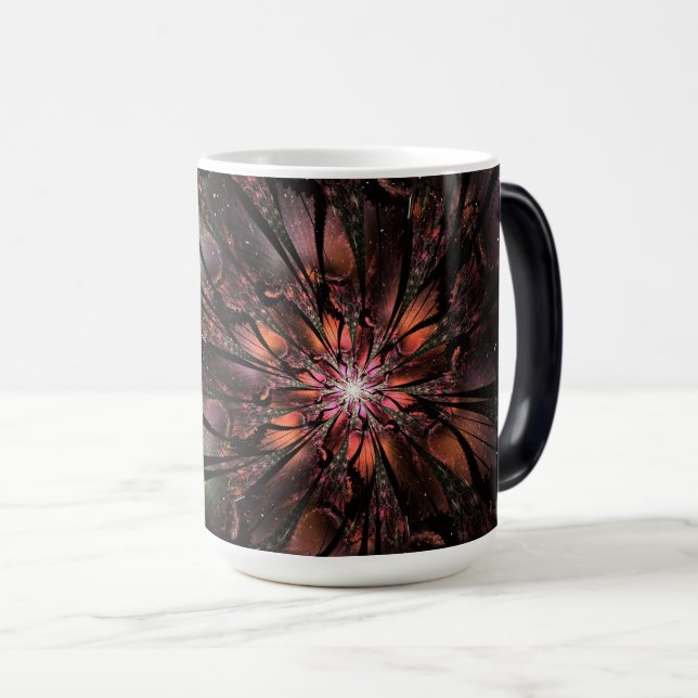 Mug Magic Fleur imaginaire fractale douce et tendresse (Devant droit)