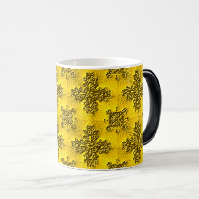 Mug Magic Fleurs Art Déco dans le style rétro (Devant droit)